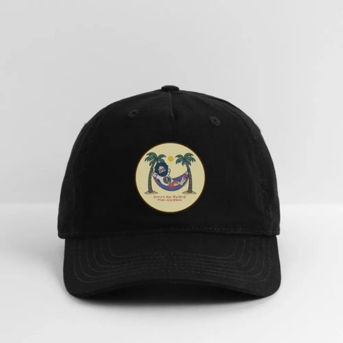 Life is dead. Jerry's Not Workin' Grateful Dead Stealie Dad Hat - black